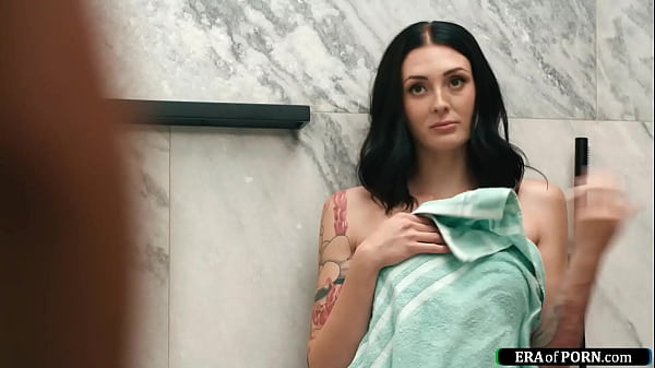 Image Charlotte Sins caught by her roommate shower fucking a dildo