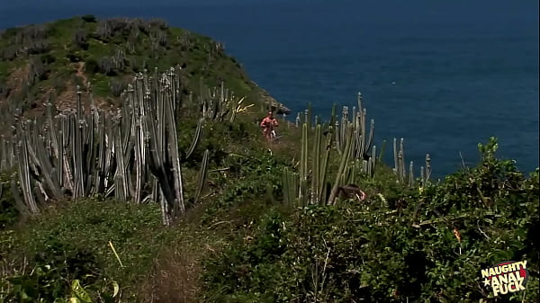 Image Hiking gets the busty brunette in the mood for an anal outdoor threesome with DP