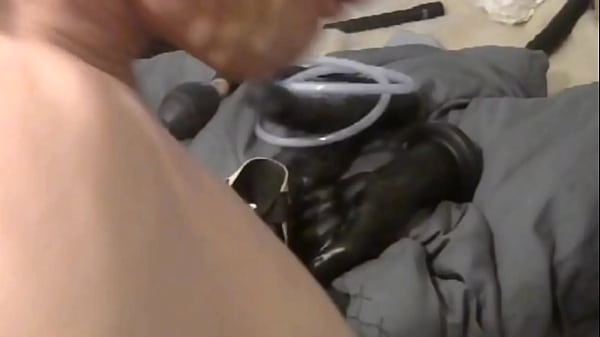 Image Big male puts pressure on his bottom in his underwear