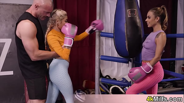 Image Boxing lesson with two busty MILF and its time to show them some special tricks