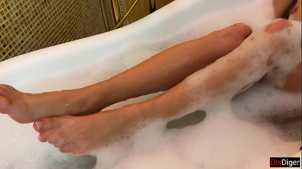 Image Hard Fucking Teen on Bed after taking Bath Creampie POV