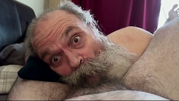 Image Daddy Bear Sucking Cock Swallows Creamy Load