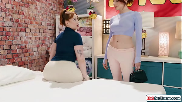 Image Shemales Emma Rose and Ariel Demure test mattress by fucking