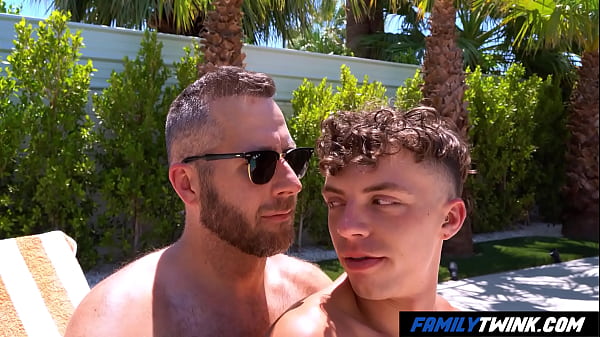 Image FamilyTwink - Spicy Stepdad Takes the Sun at Poolside