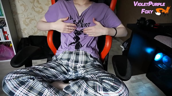 Image Virgin plays with her nipples to orgasm when she is home alone