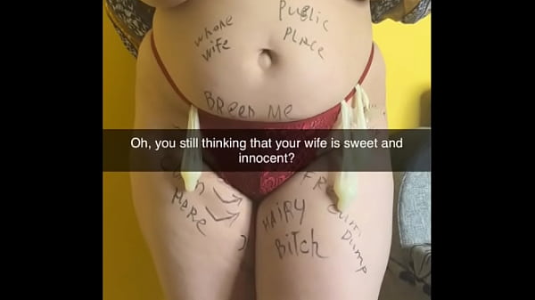 Image Shy chubby wife get turned into a corrupted  breeding bitch for creampies and gangbangs - Snapchat Cuckold Captions - Milky Mari