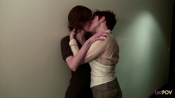 Image Rude redhead boss takes of her submissive lesbian employee by ramming her with a strapon