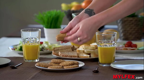 Image Mylfex - Honey Milf Prepares the Breakfast for Husband and Stepson