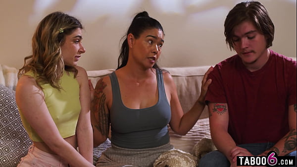 Image Stepdaughter and stepson really scared so stepmom comforted them