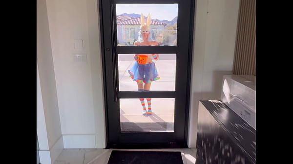 Image Halloween Trick-or-Treat Bad Bunny Gets Candy Cum and Squirts on His Cock