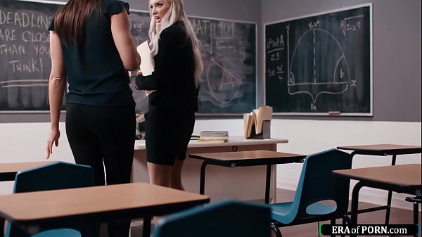Image Milf teachers catch a colleague jerking off in the classroom