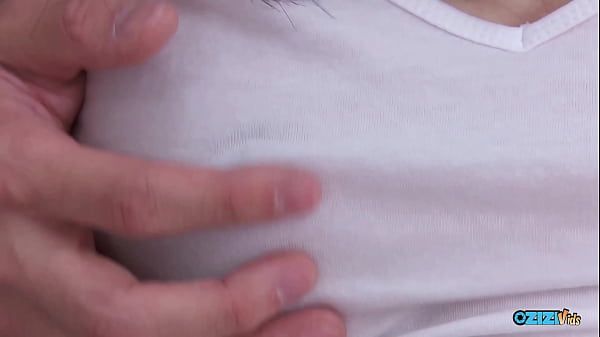 Image After a long throat fuck tight pussy of an Asian chick gets creampied