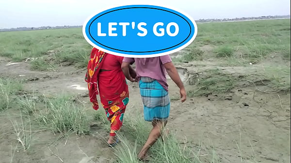 Image Housewife in Red Saree Goes For Her Goat And Met A guy