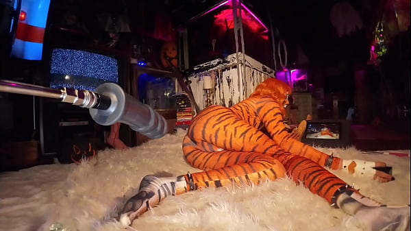 Image Butt Girl vs Huge Anal Dildos Cosplay Tigra Pt 1