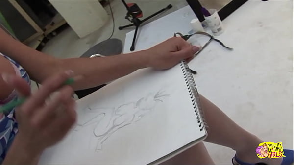 Image Drawing the busty brunette model made the lesbian blonde desperate to get down and dirty