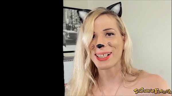 Image Horny Blonde TS Jamie Kelly In Cocky Kitty & A Pervy Toy!
