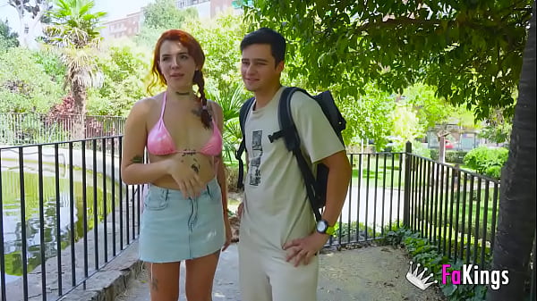 Image Astounding shemale Jessica Kate surprises a young and inexperienced rookie dude