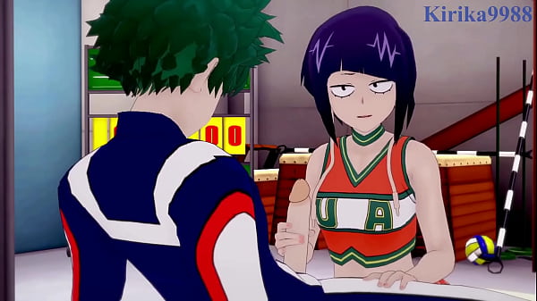 Image Tsuyu Asui and Kyoka Jiro and Izuku Midoriya intense sex. - My Hero Academia Hentai