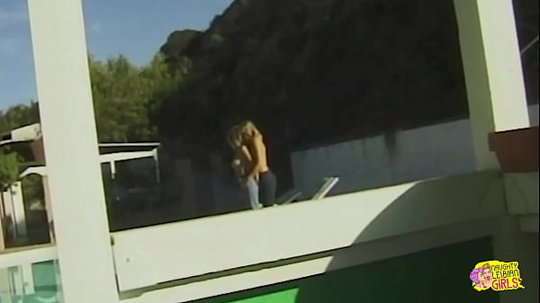Image As the lesbian blondes start making out by the pool their lesbian cravings become overwhelming