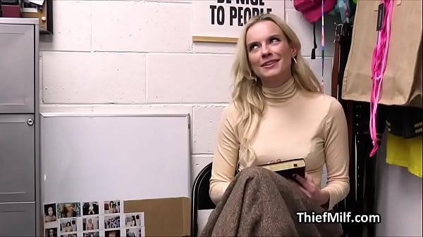 Image Milf busted with stolen dildos gets on knees