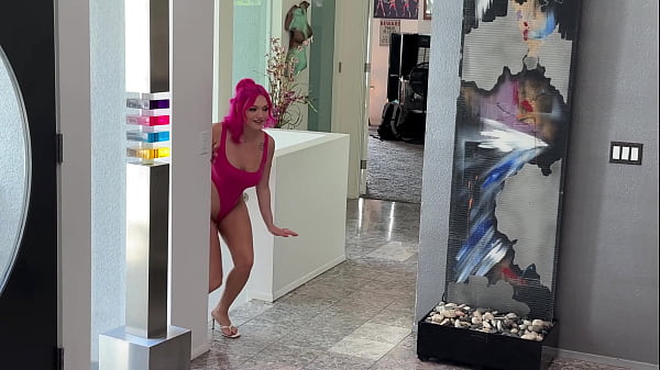 Image The PornDude's Unexpected Guest: Gracie Gates Gobbles Up More than His Grub!