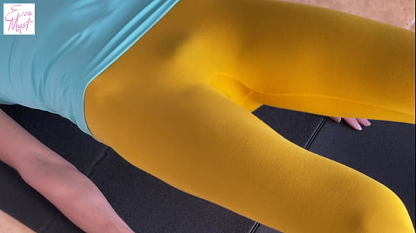 Image Watching mom's best friend (fit MILF) doing yoga with wet fluffy pussy and then doggystyle fuck
