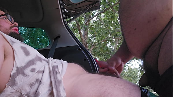 Image Hairy bear gives me a cruising handjob until I cum
