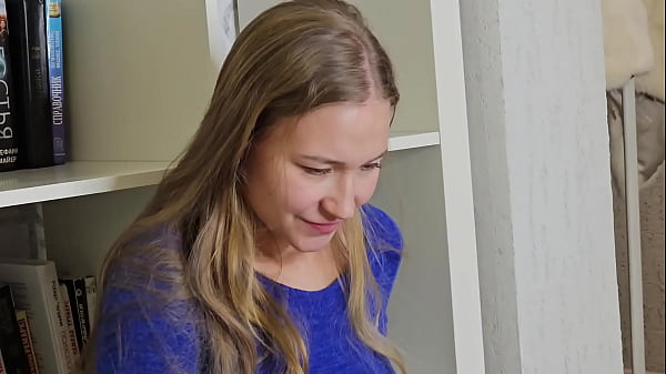 Image Student in dress splashes floor after strong orgasm