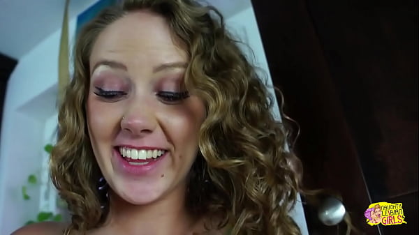 Image Curly babe has a fun time in the kitchen with her sexy friend