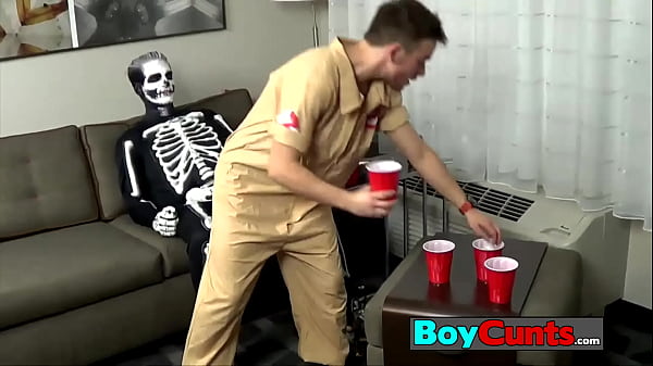 Image In Halloween costume Zack Grayson finding just the right spot deep inside Luke Hudson