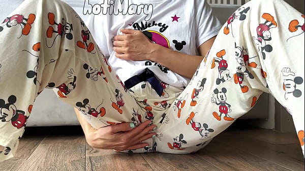 Image skinny teen in pajama small tits masturbating and squirting orgasm
