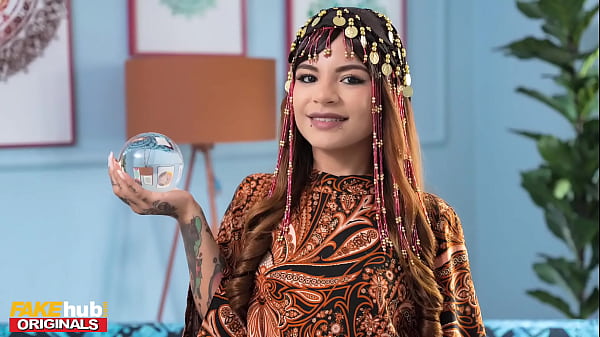 Image FAKEhub - Tiny little latina palm reader sees COCK in her future!