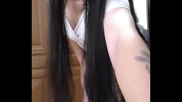 Image Sissy yahui solo with dildo on wall