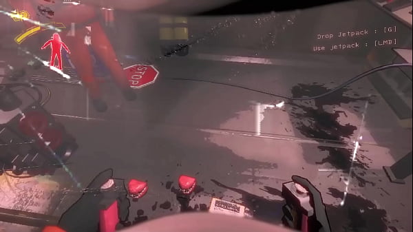 Image 2 employees escape from robots backshot