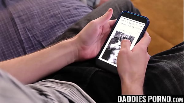 Image DaddiesPorno.com - Joel Someone & Dakota Lovell - Stepfather Joel Someone silenced Dakota Lovell by shoving his huge cock into his mouth