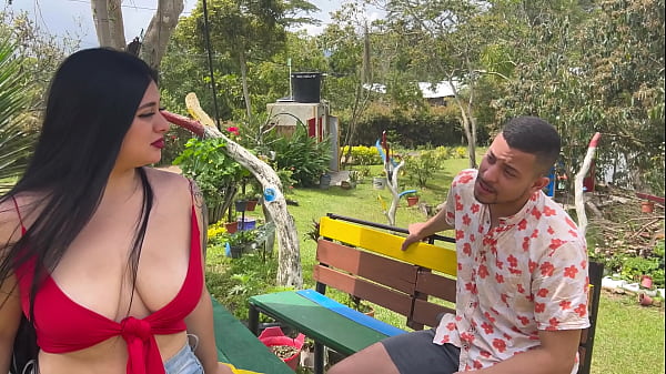 Image MILF Latina fucks her neighbor's stepson while she's not at home, takes advantage of her husband's absence and fucks him outdoors! Antonella Jones