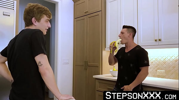 Image StepsonXXX.com - Jax Thirio & Jesse Bolton - Training my blonde stepson Jesse Bolton on how to deepthroat using my girthy cock