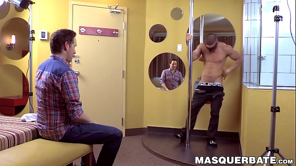 Image Muscular man is excited to masturbate while being watched