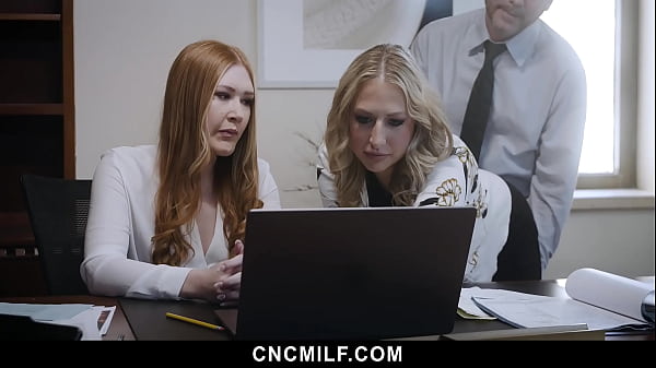 Image The Freeuse Boss Using  Two Hot Milfs at His Office - Cncmilf