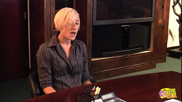 Image Spicy blonde gets the job by making her lesbian boss orgasm with her sensual tongue