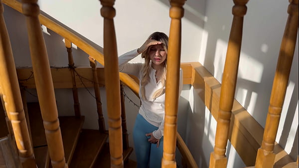Image My step sister got horny when saw me fucking my Tantally doll and switched placs with it