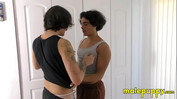 Image Johnny Mercy and Julian Jaden are rubbing their dicks to a sticky and sweaty finish
