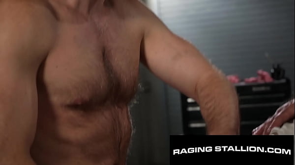 Image Muscle Mechanic Smashed By Hairy Assed Coworked & Hot Daddy - Wade Wolfgar, Lawson James, Brody Meyer - RagingStallion