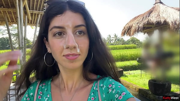 Image Public Cumwalk in Cafe , Eating Pasta Carbonara with Sperm on Face