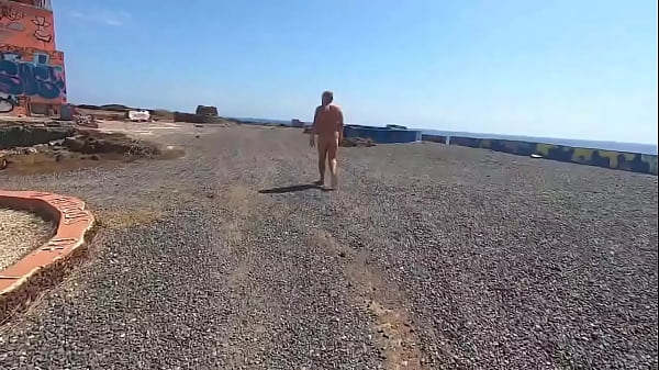 Image From the nudist beach where we were, we went to explore the nearby abandoned building.#nudism #nudistcouple #nudist #publ...