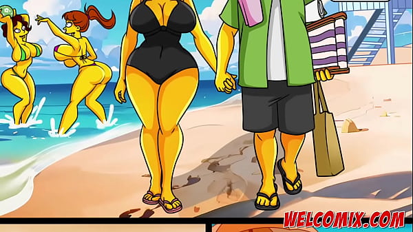 Image Hot girls with big BUTT on the beach! Yes, Springfield has a beach! Simpsons porn