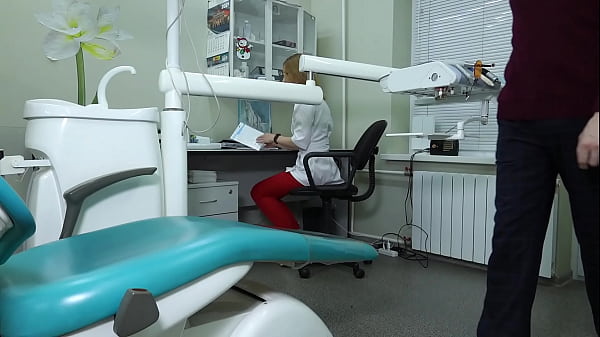 Image A hot dentist with glasses sucking cock. Cum in mouth