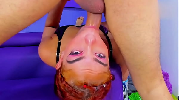 Image Rough throat in upside down - Blowjobs