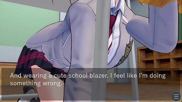 Image Karin,under the desk in a school blazer, Love & Lick you with my mouth!!