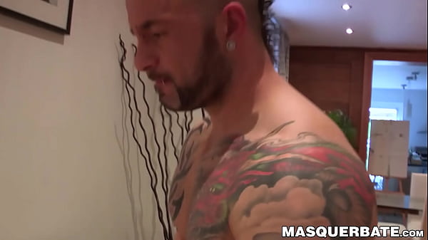 Image Hardcore anal banging with two muscular and tattooed gays